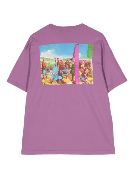 Koszulka bawełniana z nadrukiem Undercover fioletowa
