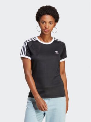 Pruhované slim fit priliehavé tričko Adidas Originals