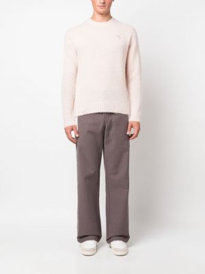 Woll pullover mit rundem ausschnitt Acne Studios pink