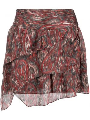 Raštuotas sijonas su abstrakčiu raštu Iro raudona