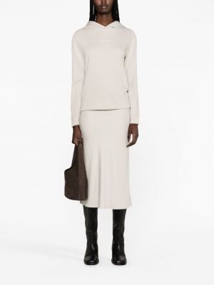 Midi sukně Calvin Klein šedé