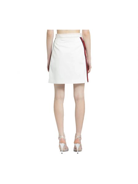 Mini falda a rayas Gucci blanco