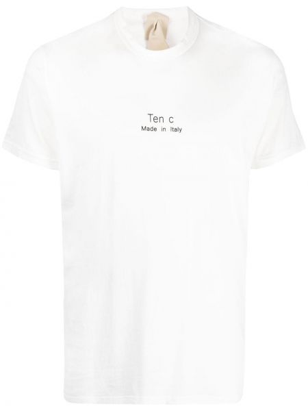 Camiseta con estampado Ten C blanco