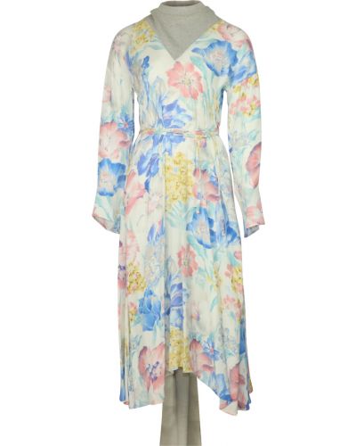 Sukienka midi w kwiaty z printem Vetements, niebieski