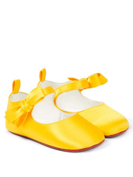 Satin ballerinaer for piger Christian Louboutin Kids gul