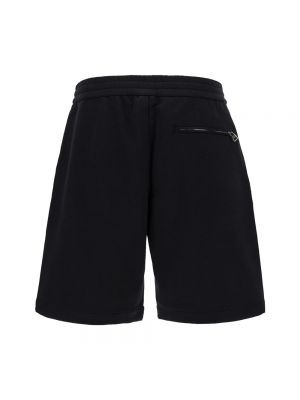 Pantalones cortos con bordado Alexander Mcqueen negro