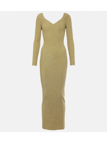 Sukienka długa Nina Ricci złota