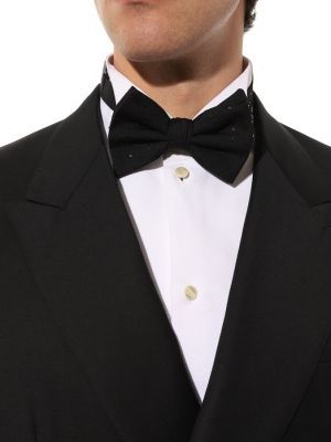 Шерстяной галстук Giorgio Armani черный
