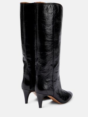 Usnjene gumijasti škornji Isabel Marant črna