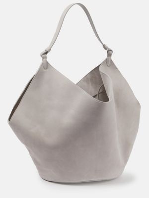 Nakupovalna torba iz semiša Khaite siva