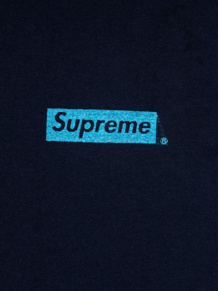 Koszulka z nadrukiem Supreme niebieska