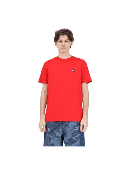 Koszulka z nadrukiem Tommy Jeans czerwona