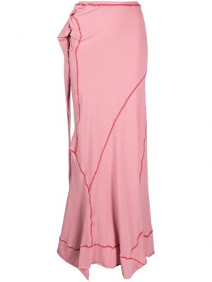 Długa spódnica asymetryczna Ottolinger różowa