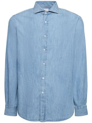 Camicia jeans di cotone Brunello Cucinelli