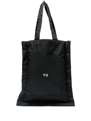 Τσάντα shopper με σχέδιο Y-3 μαύρο