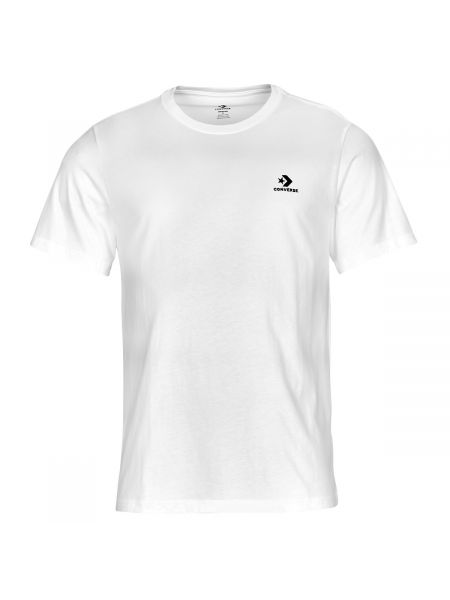 Haftowana koszulka w gwiazdy z krótkim rękawem Converse biała
