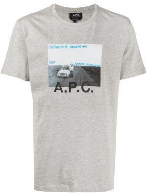 T-shirt mit print A.p.c. grau