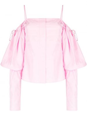 Βαμβακερή μπλούζα Rejina Pyo ροζ