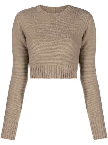 Džemper od kašmira Max Mara smeđa