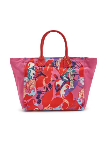 Shopper handtasche mit reißverschluss Maliparmi rot