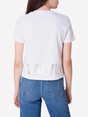 Tričko s potlačou Calvin Klein biela