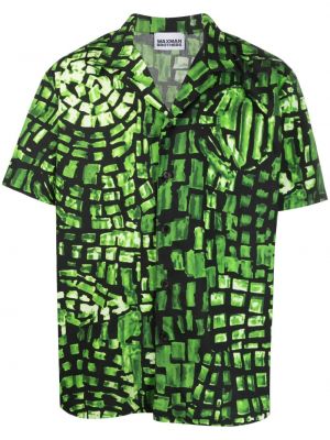 Памучна риза с принт Waxman Brothers зелено
