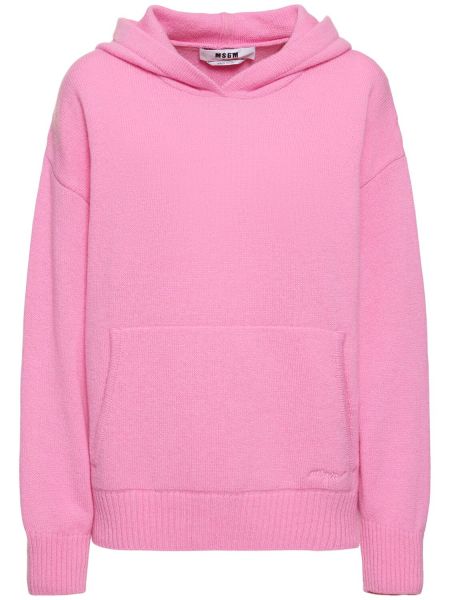 Uld hættetrøje Msgm pink