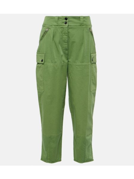 Зеленые брюки карго с низкой талией Tom Ford