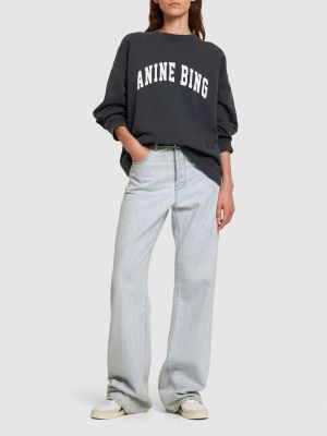 Bluza bawełniana Anine Bing czarna