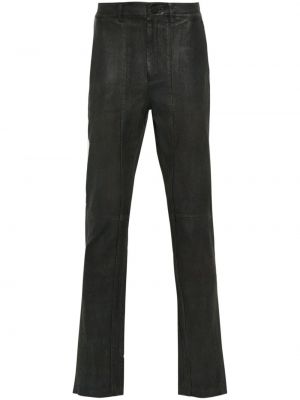 Kožené rovné kalhoty Frei-mut černé