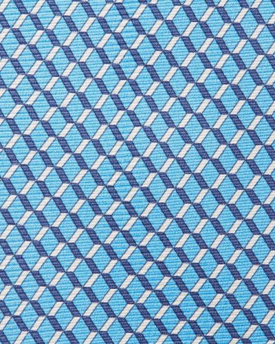 Corbata con estampado con estampado geométrico Ermenegildo Zegna azul