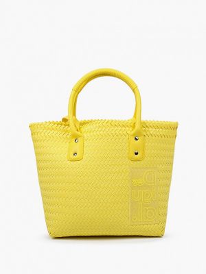 Желтая пляжная сумка Desigual