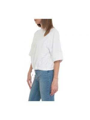 Bluza dresowa z krótkim rękawem Woolrich biała