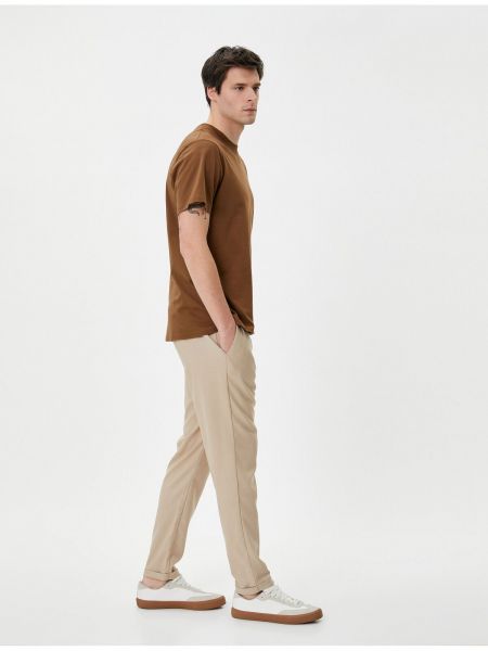 Παντελόνι chino με ψηλή μέση σε στενή γραμμή με τσέπες Koton