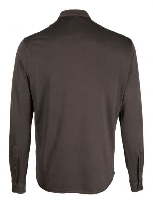 Medvilninis polo marškinėliai Dell'oglio ruda