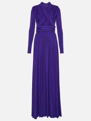 Vestido largo de tela jersey drapeado Giambattista Valli violeta