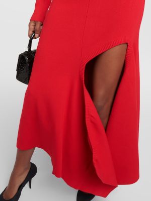 Асиметрична миди рокля от джърси Y Project червено