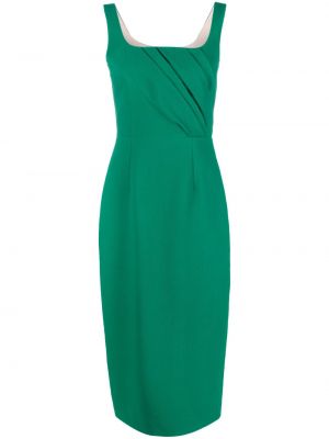 Коктейлна рокля с драперии Emilia Wickstead зелено