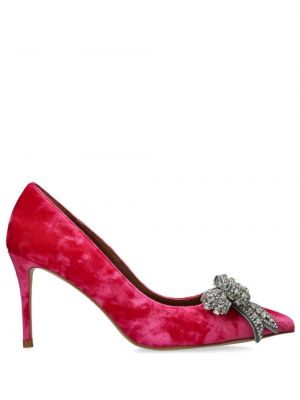 Полуотворени обувки с панделка Kurt Geiger London розово