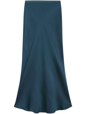 Hedvábné midi sukně Anine Bing - modrá