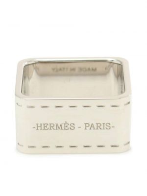 Szal Hermès Pre-owned srebrna