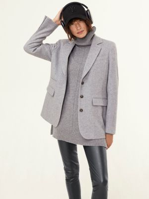 Шерстяной пиджак Baukjen серый