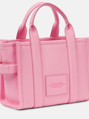 Bőr bevásárlótáska Marc Jacobs rózsaszín