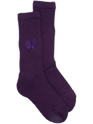 Чорапи бродирани Needles виолетово