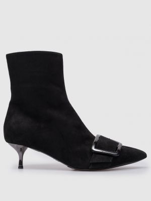 Черные замшевые ботинки Ermanno Scervino