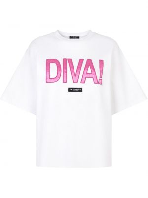 Camiseta con estampado Dolce & Gabbana blanco