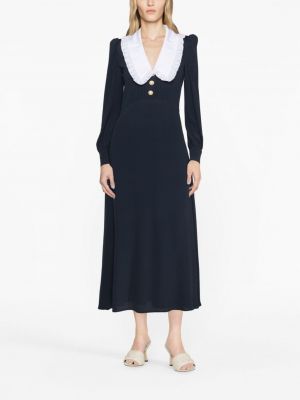 Oversized midi šaty Alessandra Rich modré