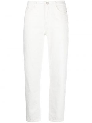 Straight leg jeans a vita alta Karl Lagerfeld bianco