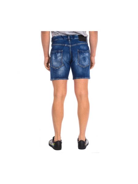 Pantalones cortos vaqueros de algodón Dsquared2 azul