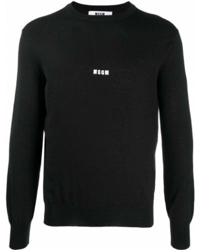 Jersey con bordado de tela jersey Msgm negro